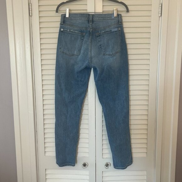 7 For All Mankind jeans 26 Josefina denim light wash distressed button fly - Picture 6 of 13